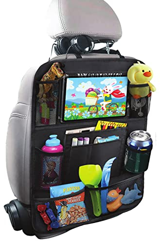 Enkarl Car Organiser Car Seat Organiser, 9 Pockets Car Organiser Back Seat,Kids Toy Storage, Water Proof Back Seat Protector for Kids (1 Pack)