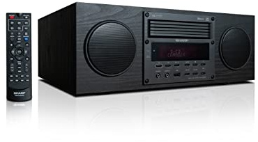 Sharp CD-BH350 Micro Audio Component System with 5 CD Changer, Bluetooth, FM Radio & USB Playback - 50 Watts RMS