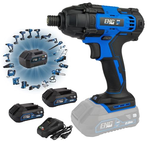 Avvitatore Ad Impulsi - Linea Professionale Monobatteria ONE4ALL - Da 1/4 A Batteria 180 Nm 1 Velocità 2800 rpm 2 Batterie 2.0 Ah Incluse - ENG PRO