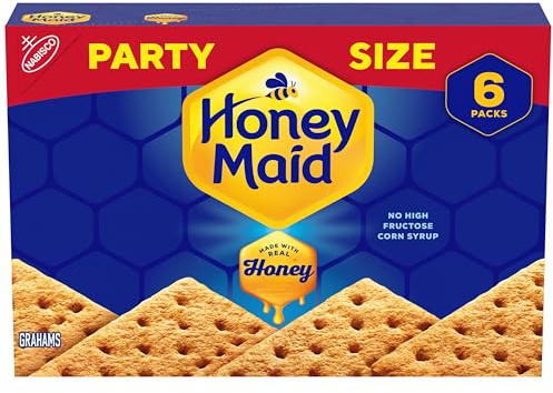 HONEY MAID Graham - Galletas saladas, aperitivos para el almuerzo, tamaño de fiesta, 28 onzas | 8 g de grano entero por porción de 30 g, hecho con miel real, sin jarabe de maíz de alta fructosa