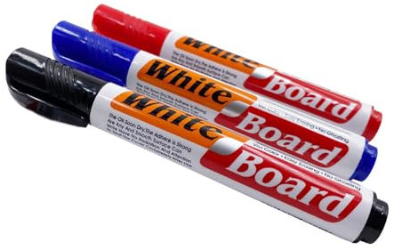 TopHomer Whiteboard Pens, Dry Wipe Office Whiteboard Markers for Whiteboards, Glass and Memo Boards (4pcs, Green/Red/Blue/Black)