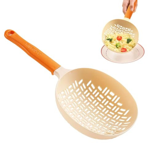Cuchara de espumadera de silicona | Colador de cuchara de hendidura para pasta | Filtros de refrigerador de cuchara ranurada de silicona reutilizables para pasta, fideos, espaguetis