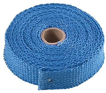 Auspuff Hitzeschutzband 5m Auto Motorrad Hitzeschild Wrap Turbo Auspuff Wärmeband Wrap Rohr Wrap Shields Krümmer Header Isolierung Tuch Rolle Hitzeschutzband (Color : Blue)