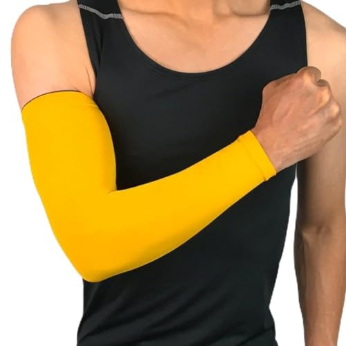 DAZZLEEX Coderas suaves de portero para jóvenes y adultos, mangas de compresión muscular de poliéster, bandas de protección solar