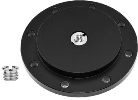 FEICHAO Placa de montaje en zapata para montaje en pared, soporte adaptador de trípode de rosca de 1/4 3/8 pulgadas para monitor de brazo mágico, luz flash, cámara DSLR (D70 3/8 agujero)
