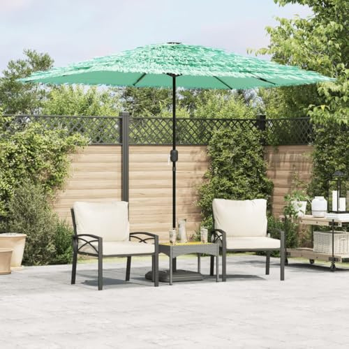 Homgoday Ombrellone Giardino con Palo in Acciaio Verde 300x200x250 cm, Decor da Mobili Ombrellone, Ombrelloni, Ombrellone da Giardino, Ombrelloni da Esterno, Ombrellone da Terrazzo Antivento