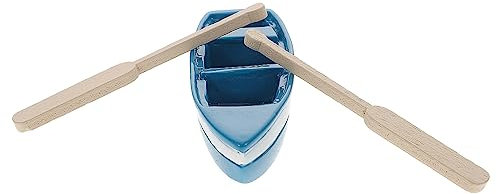 ibasenice Mini-Boot Modell Mit Paddel Aus Kunstharz Mikrolandschaftsornament Simulations-Meer-Requisite Spielzeugboot Dekoration Für Auto Oder Wohnzimmer