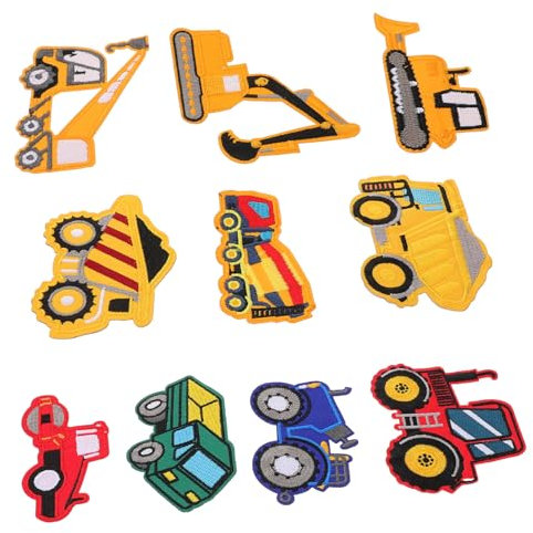 Gogogmee 10stücke Teiliges Feuerwehr-applikationen Bunte Stoffpatches Aufnähen Für Kinderbekleidung Taschen Kissen Und Farbenfrohe Flicken Hochwertigem Material Für Kreative