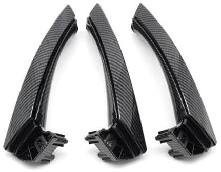 Viviance 3 Stück LHD Innentür-Ziehgriff-Set kompatibel mit BMW 3er E90 E91 E92 316 318 320 325 328i 2004-2012 - Carbon-Muster-Optik