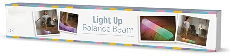 M&H Light Up Balance Beam for Kids, Color-Changing LED Active Play Toy, Amazing Balance Equipment For Children at Home, Wide Stable Surface, Educational Game for Reaction & Counting,Fun Indoor/Outdoo