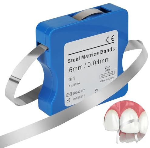 OFFCUP Tira de Pulido Dental, 1pc 3m/ Rollo 6mm Dental Dientes Abrasivos, Blanqueadores de Dientes Bandas Abrasibas Dientes Papel De Lija Dental para Limpieza Dental y Teeth Whitening (Azul)