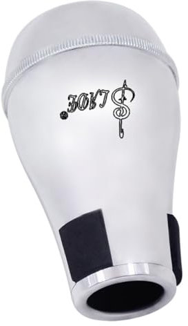 ERINGOGO Posaune stumm Bausatz Bass Althorn Instrument Trompeten Tuba Langhorn-Dämpfer Tenorposaune-Dämpfer Zubehör zum Entfernen von Posaunengeräuschen Dämpfer für Posaune Abs Silver