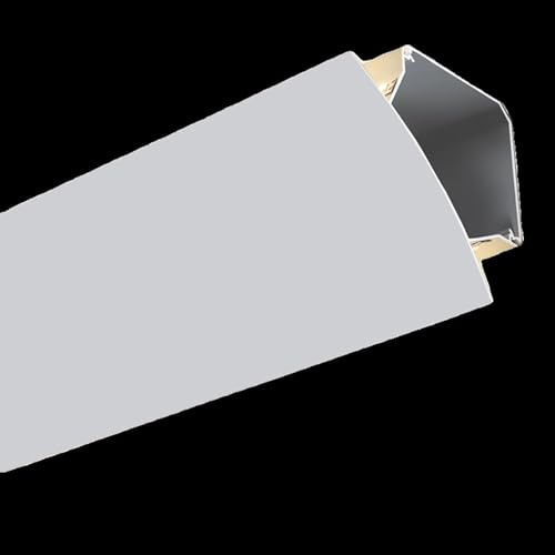 Genérico Canal de Aluminio LED para cornisa, difusor de Tira de iluminación indirecta de 24 m para Techo/Pared - Solución de iluminación de zócalo