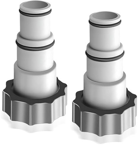 2 st poolslangadapter, adapter för pool, för Ø 32 och 38 mm poolslang, slangadapter med inre gänga för skruvning