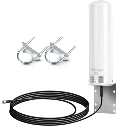 Nelawya 4G LTE Antenna High Gain 10-12dBi Long Range Outdoor Antenna with SMA Male Connector Aerial for Netgear Nighthawk M1 MR1100 Version MiFi Mobile Hotspot TP-LINK HUAWEI 4G LTE Router