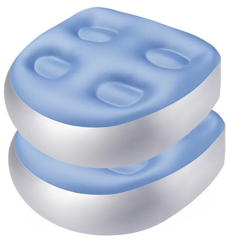 2Pcs Inflatable Booster Seat, 16.5x15.8x6.7 Inch Spa & Back Support Hot Tub Seat with Suction Cup, PVC Inflatable Booster for Adults Hot Tub