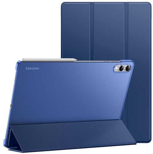 JETech Funda para Samsung Galaxy Tab S11 Ultra, Marino | Trasera Translúcida Slim, Soporte Tríptico, Activación/Reposo Automático, Carcasa Protección Ligera Antigolpes