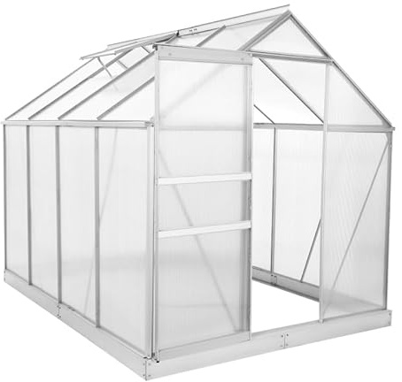 Serra Idefix nuova struttura in alluminio e policarbonato alveolare da 4mm con Base inclusa. Dimensioni 250 x 190 cm