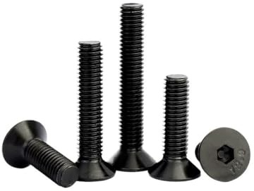 Senkkopf-Sechskantschrauben, M7-1,0 Innensechskant-Senkkopfschrauben, schwarzer 12,9-Stahl, 12–60 mm, 10 Stk(M7-1.0 x 60mm)