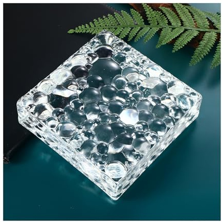 Glasbausteine, Klarer Glasblock, Kristallziegel, 5,9 x, 1, Zoll, Lichtdurchlässigkeit, Privatsphäre, mehrere Packungsgrößen(10pcs)