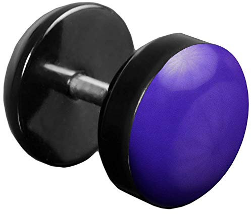 viva-adorno® 1 st. Fake Plug stiftörhängen rostfritt stål akryl svart med färg e-postad Front Z465 e rostfritt stål, colore: Lila violett, cod. Z465