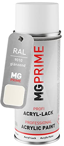 MG PRIME RAL 9010 Reinweiss/Pure white Spraydose 400 ml glänzend schnelltrocknend