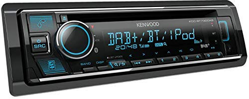 KENWOOD KDC-BT730DAB Receptor Multimedia para Coche 1 DIN | Radio para Coche con Bluetooth, Reproductor de CD, entradas AUX Jack 3.5. y USB. Sintonizador de Radio Dab+ Incorporado.