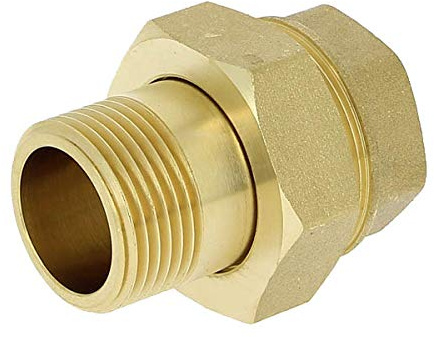 Raccord union laiton droit 3 pièces Mâle Femelle 1