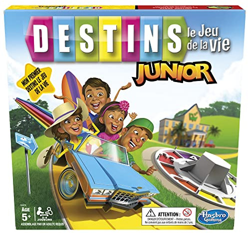 Hasbro Gaming Jeu Destins Le Jeu de la Vie Junior, pour Enfants, à partir de 5 Ans