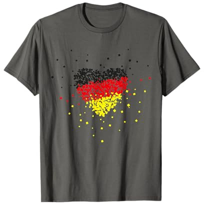 Herz Fußball Deutschland Fan Frauenfußball Fußballerin T-Shirt