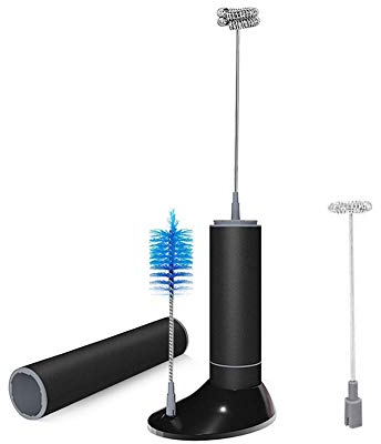 Mini Batteria Elettrica Alimentato Frullino Palmare Montalatte Schiuma Macchina caffè Frother Frullino Elettrico con La Testa del Frullino A Doppia Molla per Latte,B