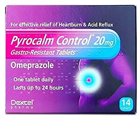 Pyrocalm Control Gastro-Resistant Tablets 20mg, 14 Tablets, Pack of 1
