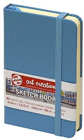 Talens Art Creation Papier - Lake Blau Skizzenbuch - 9 x 14 cm - 140 g/m² - 80 Blatt - Ideal zum Zeichnen & Journaling