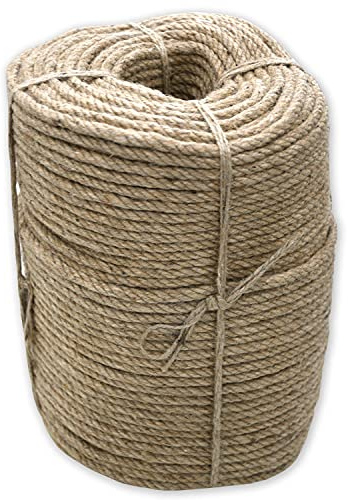 Sisalseil 8mm (30 Meter) für Kratzbaum Juteseil Kratzbaumseil | Natur Sisal / Jute Seil für Katzen, Kratzseil, Deko Haushalt, Basteln, Garten, Handarbeiten - Handlaufseil Juteschnur