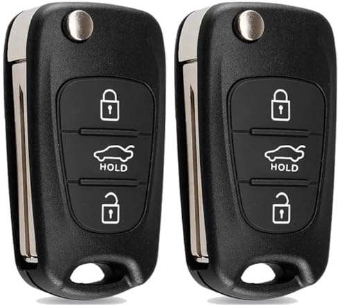 Hyundai Autoschlüssel Gehäuse,Schlüsselgehäuse Ersatz für Kia(2 Stück) | kompatibel für Hyundai i20, i30, i35, iX20, iX35 / Kia Ceed Soul Sportage Venga,Autoschlüssel Zubehör