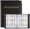 AIEX 20 Pages 480 Pochettes Classeur Pieces de Monnaie Collection, 3x3cm/1.2x1.2pouces,Cuir Album Numismatique de Penny avec Couverture Rigide