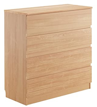 Erst-Holz Kommode Echtholz Buche Sideboard 4 Schubladen 90 x 90 x 41