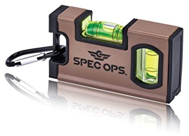 Spec Ops Tools 4 Magnetic Pocket Level, 33% Larger Block Vials, Includes Carabiner, 3% Donated to Veterans