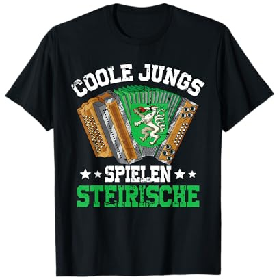 Coole Jungs spielen Steirische Tracht Herren Instrument T-Shirt