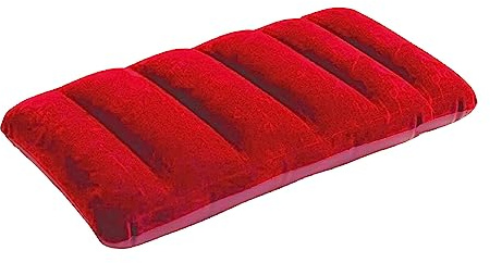 Gesar Ultraleichtes aufblasbares Kissen für Camping, komprimierbar - kompakt und komfortabel - verwendbar als Campingzubehör, Schwimmbad und Strand am Meer. (Rot)