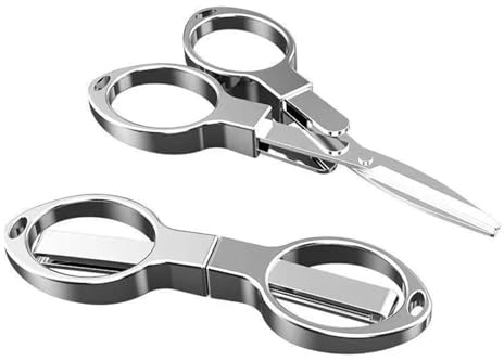 YVAOG Vikbar minisax, infällbar liten sax i rostfritt stål för hemmakontor och resor, 2-delat set