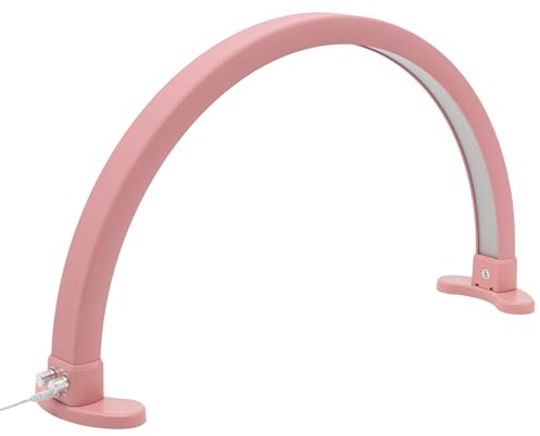 Halbmond-Nagel-Schreibtischlampe, 45W Kosmetiklampe 2700-5600K, Dreifarbig Wimpern-LED-Licht, Kosmetiklampe Halbmond für Wimpernverlängerung, Kosmetikerin, Licht für Nagelkünstler Schönheit Hautpflege