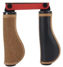Fahrradgriffe MTB Retro Leder Griffe Fahrrad Große Pad Grip Rennrad Lock-on Griff Abdeckung for Klapp Fahrrad Zubehör Lenkergriffe Fahrrad(Oak-Black Leather)