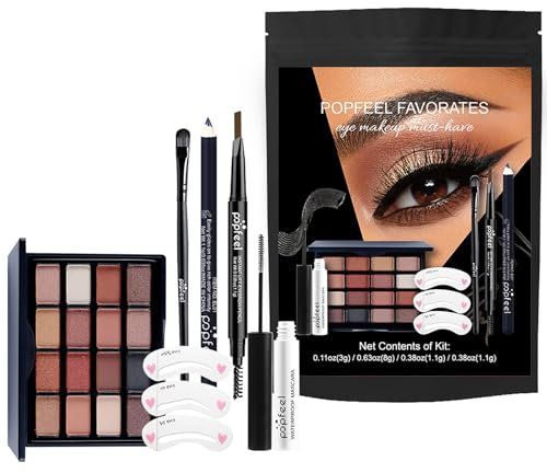 Welhammsae Coffrets de Maquillage, Kit de Maquillage Professionnel Comprenant une Palette de Fards à Paupières de 16 Couleurs avec Pinceau, Mascara, Kit de Maquillage Complet pour Femmes