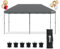 Sekey Tonnelle Pop-up One-Touch 3 x 6 cm, 3 x 6 m, étanche, Stable, Installation simplifiée en 1 Minute, Robuste, résistante au Vent et à la Pluie, pour Camping, Festival, fête, Gris