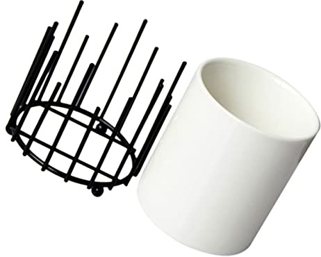 Ciieeo Rangement de la Vaisselle en céramique Panier égouttoir à Couverts Panier de séchage des Couverts Support Couteaux Kitchen Storage Couverts de Table Porte-cuillère étui à Baguettes