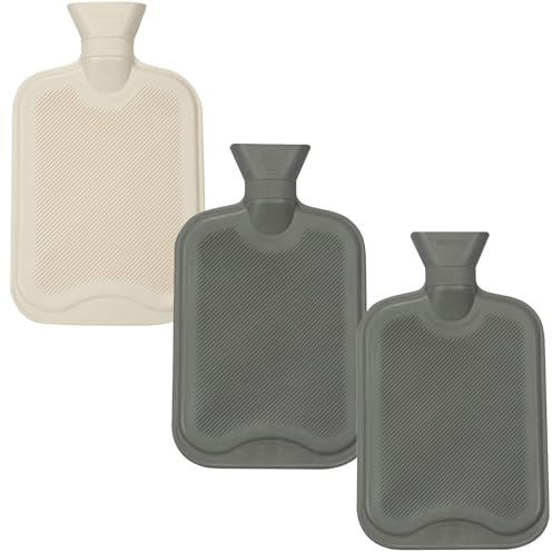 A2Z Varmvatten Flaskor Jul Nyhet Mjukt Fleece Överdrag 2 Liter - Hot Bottle HB1160 3 Pack