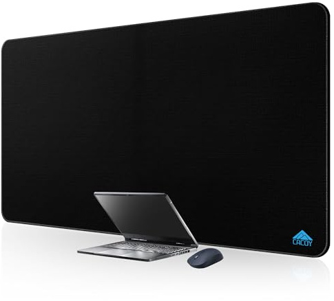 Cacoy 160x80 cm Super Large Gaming Mouse Pad, Non-Slip Rubber Base Giant Desk Mat, 4XL Extended Keyboard Mouse Mat, Extended Computer Mousepad, Office Desk Pad Protector (Black)