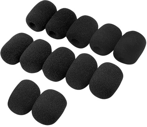 JIHUOO 20 Stück Headset-Mikrofon-Schwamm-Windschutzscheibe, kleines Ansteckmikrofon, Windfilter, Headset, Mikrofon, Windschutz, kabelloses Mikrofon, Schaumstoffabdeckung
