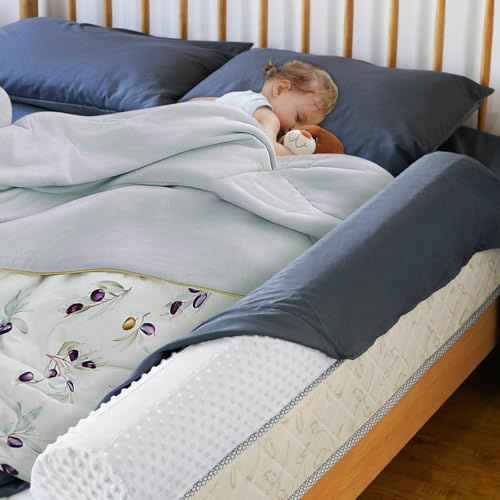 Aonvmdis Barrière de Securite Enfant Lit avec Housse Antidérapante, Imperméable et Lavable Barrière de Lit pour Bébés et Personnes âgées, Facile à Transporter Convient à Tous Les Lits